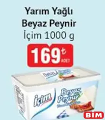 İÇİM YARIM YAĞLI BEYAZ PEYNİR 1000 G